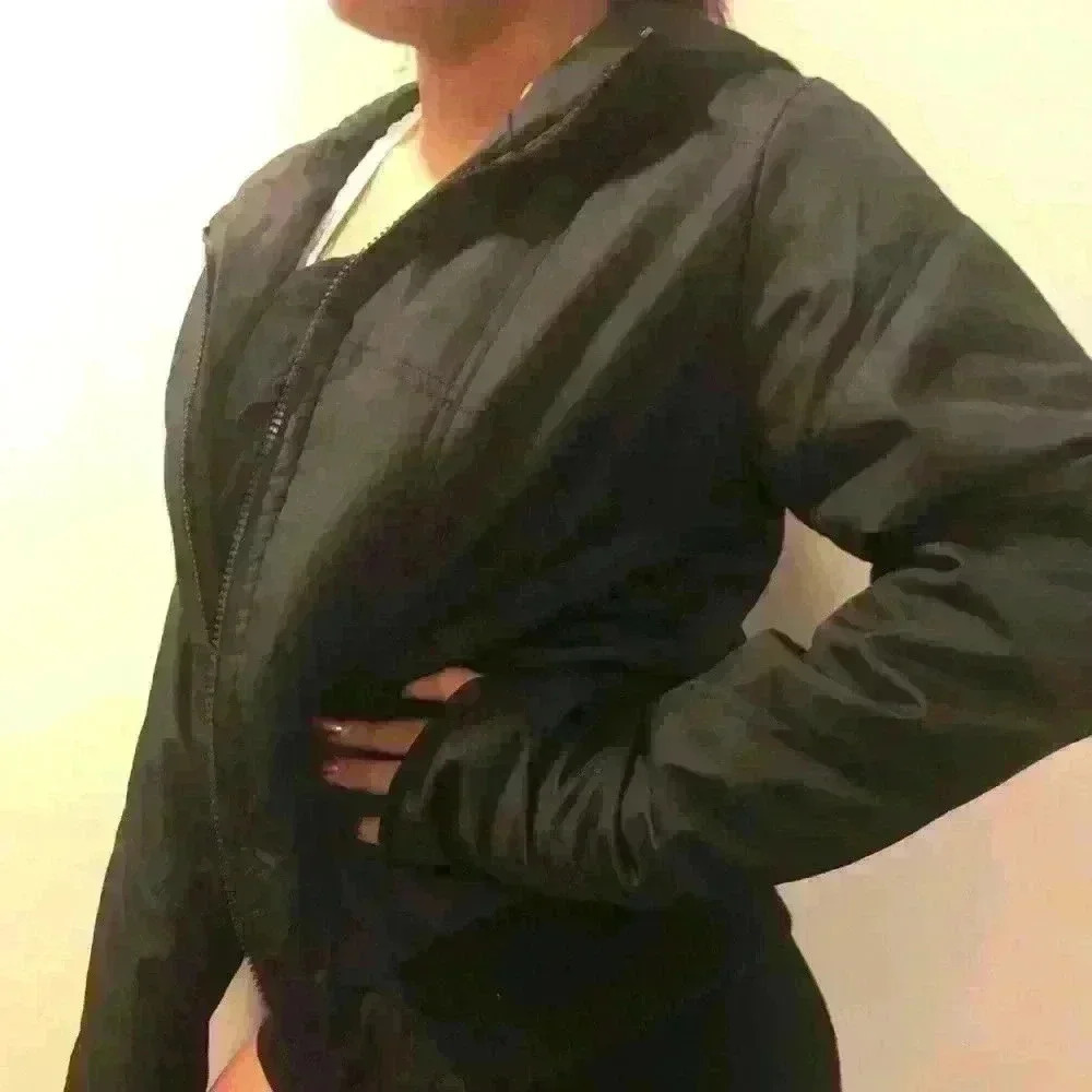🔥BLACK MID LENGTH HOODIE JACKET